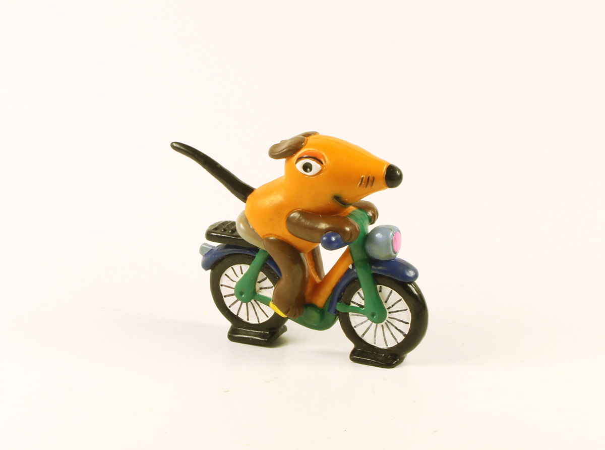 Sendung mit der Maus === Figur auf Fahrrad von Schleich eBay